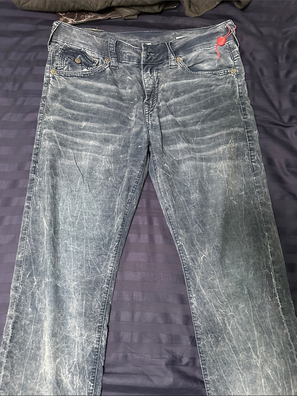 True religion Men's Washed Black Jeans - Classic Casual Fit